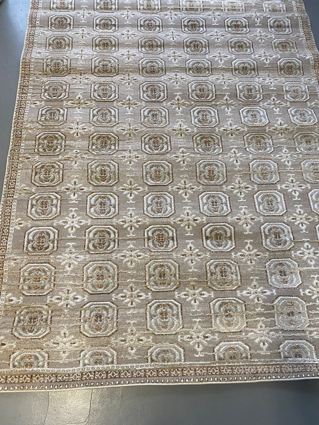 Alfombra Medallones Beige 160x230 (Pelo Bajo) — Tapis Médaillons Beige 160x230 (Poil Court)
