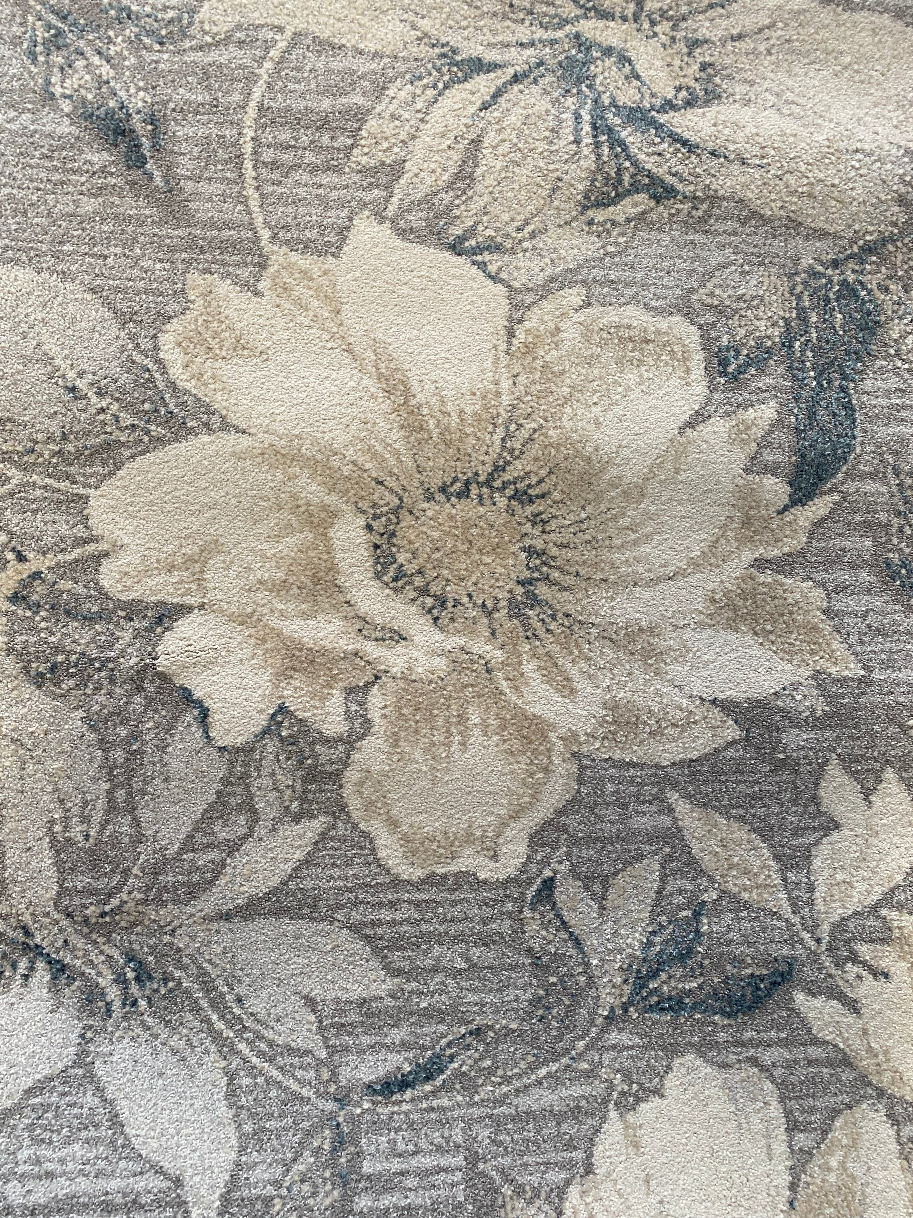 Beige & Navy Blue Elegance – Soft & Washable Rug – 230x160 cm