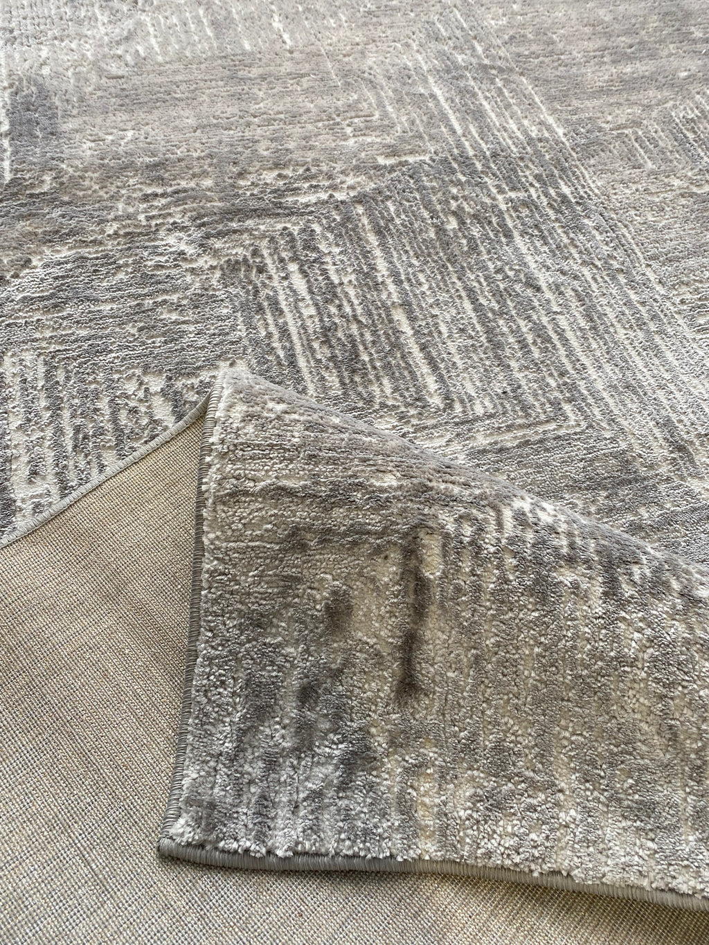 Alfombra Beige Moderna para Salón – Tapis Salon Beige Moderne | Estilo nórdico, suave, entretien facile