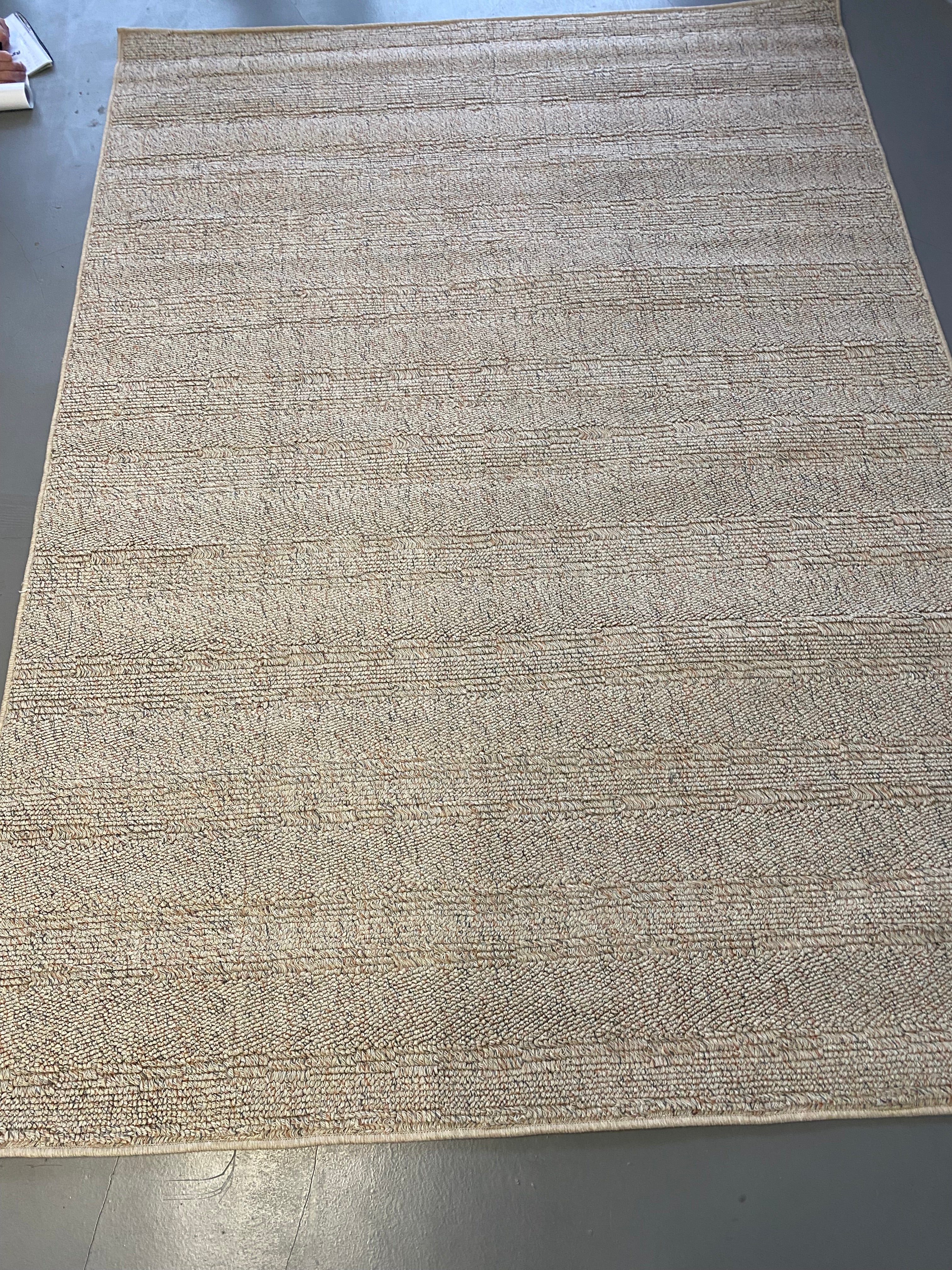 Alfombra Beige Textura Natural 160x230 (Pelo Bajo) — Tapis Beige Texture Naturelle 160x230 (Poil Court)