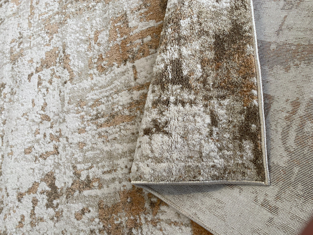 Nordic Beige & Brown Rug – Distressed Look | Soft, Elegant & Versatile