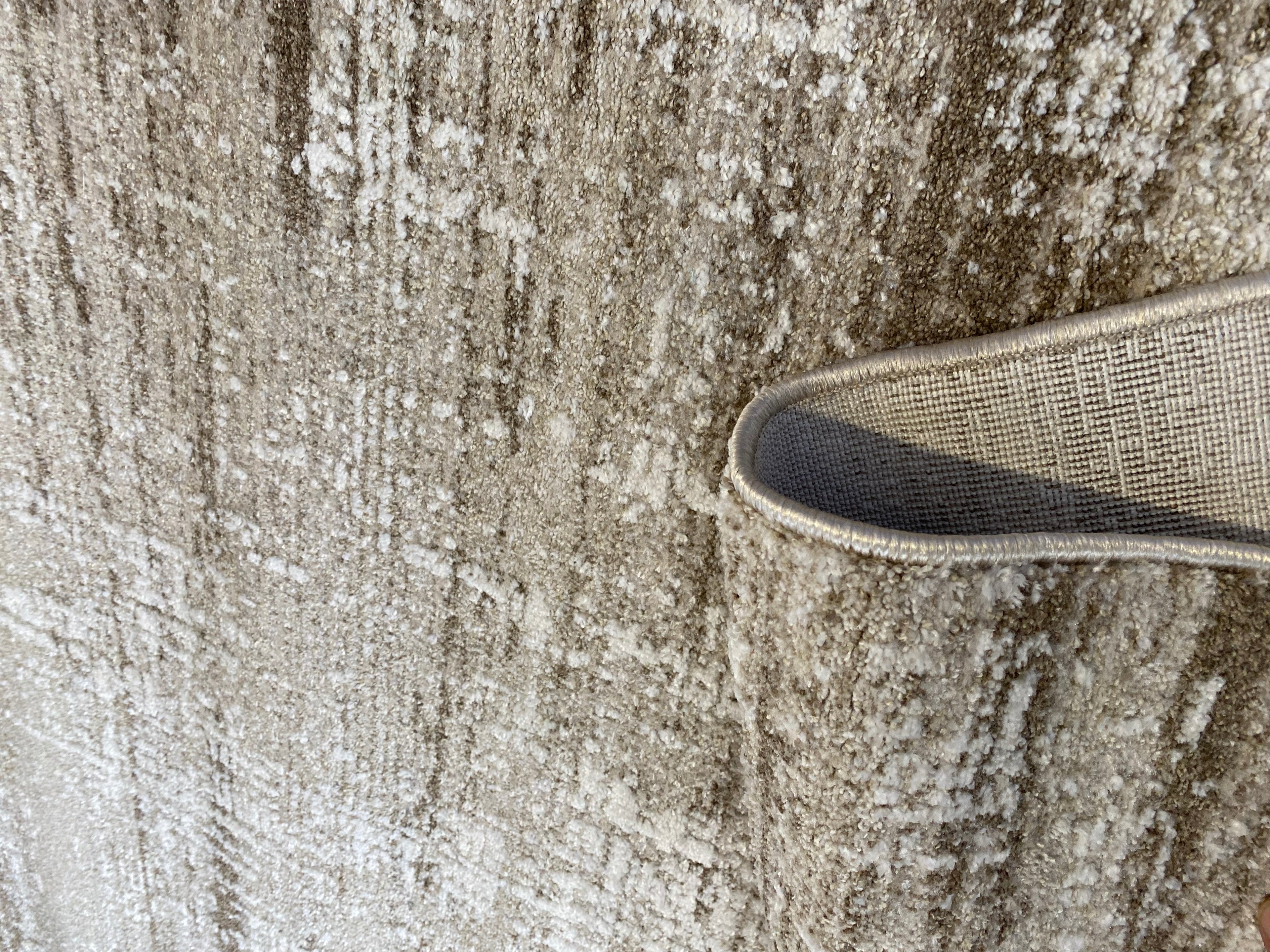 Alfombra lavable 230x160 salón nórdico moderna beige y marrón  | NIDO SH