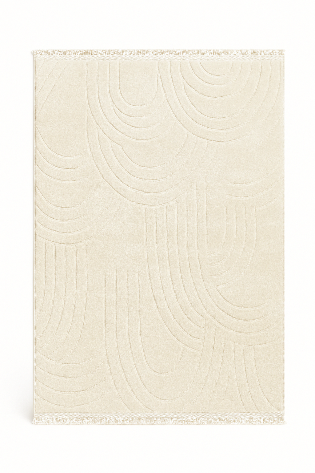 Alfombra Crema 3D en Relieve – Tapis Crème à Motif 3D Sculpté – Cream 3D Carved Rug
