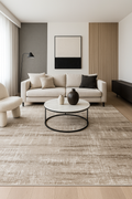 Alfombra lavable 230x160 salón nórdico moderna beige y marrón  | NIDO SH
