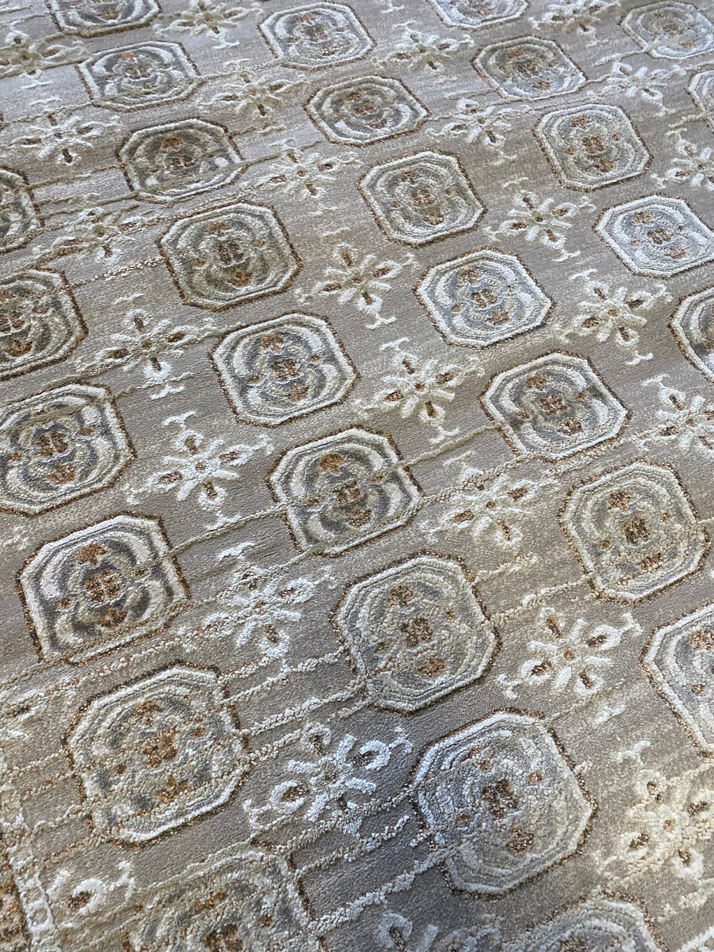 Alfombra Medallones Beige 160x230 (Pelo Bajo) — Tapis Médaillons Beige 160x230 (Poil Court)