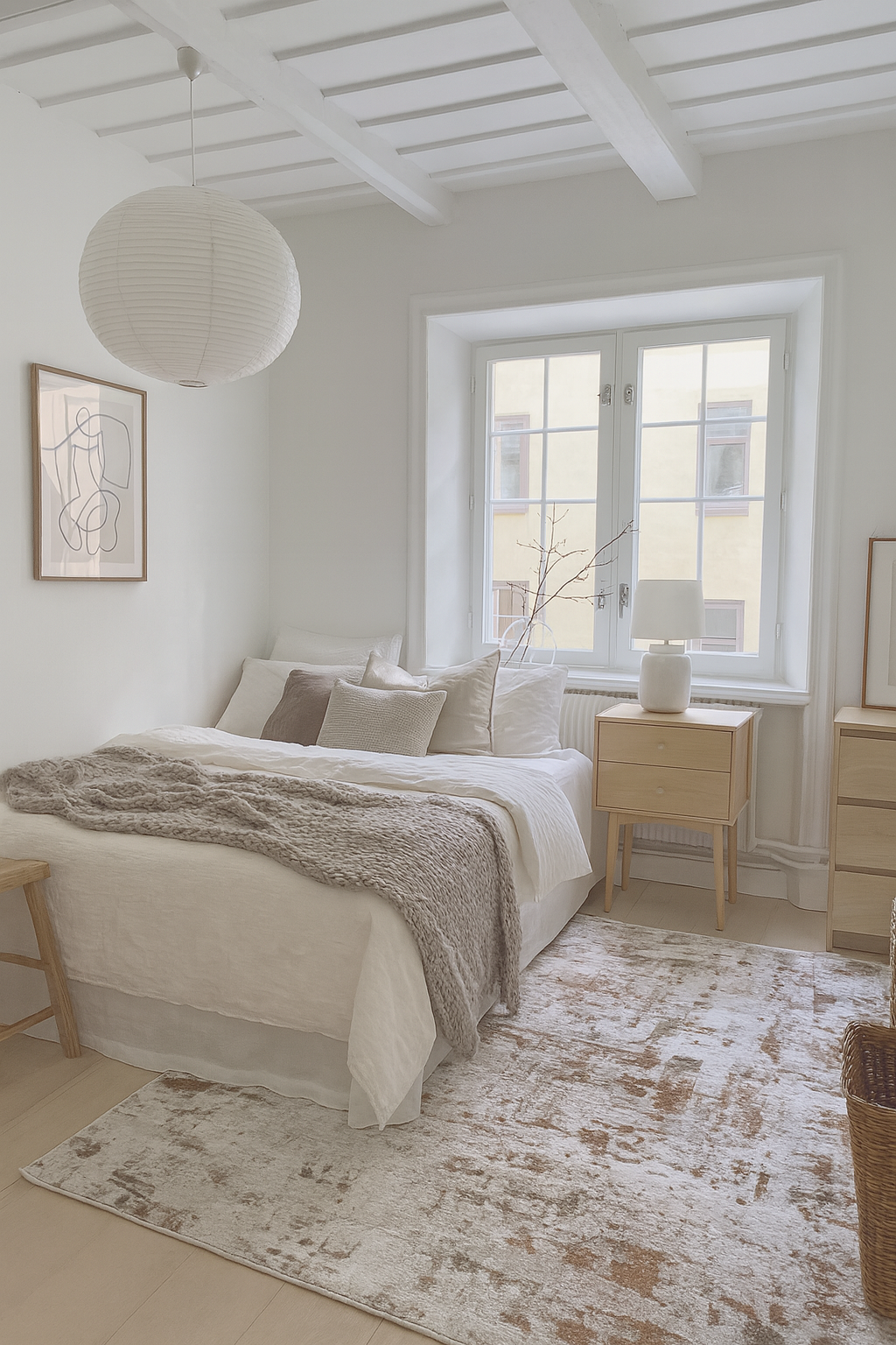 Nordic Beige & Brown Rug – Distressed Look | Soft, Elegant & Versatile