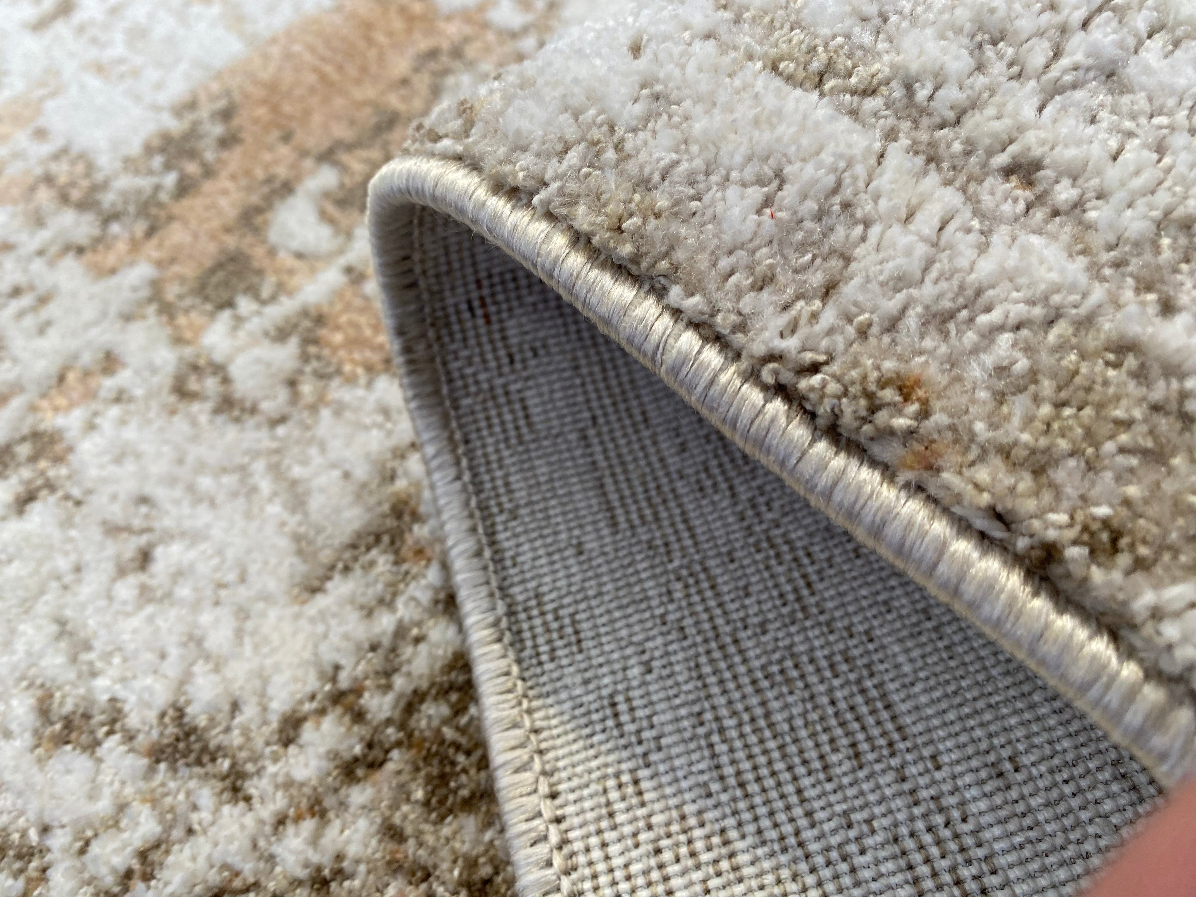 Nordic Beige & Brown Rug – Distressed Look | Soft, Elegant & Versatile