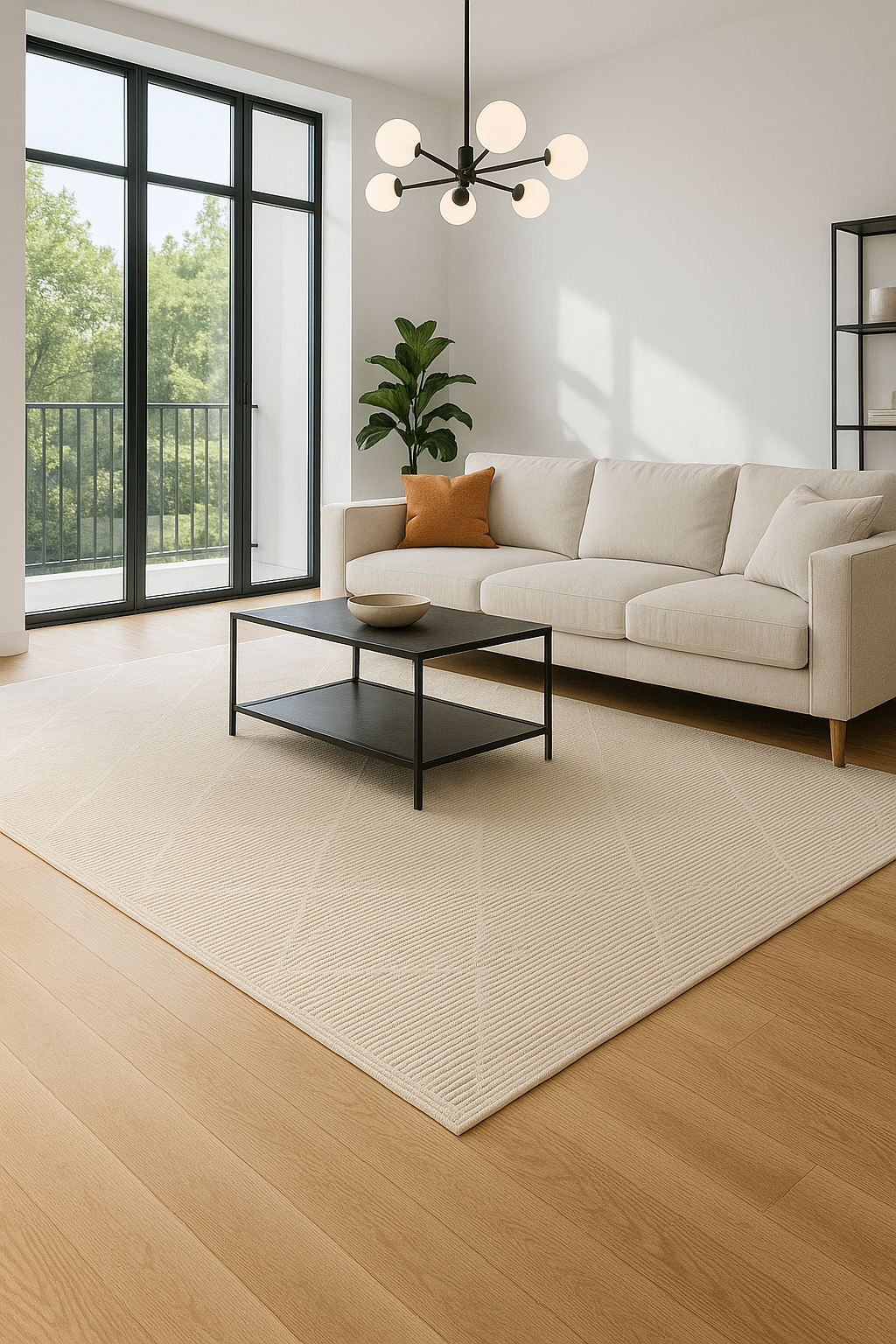 Alfombra Beige Textura Rombos 160x230 Lavable — Tapis Beige Texture Losanges 160x230 Lavable