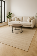 Alfombra Beige Textura Natural 160x230 (Pelo Bajo) — Tapis Beige Texture Naturelle 160x230 (Poil Court)